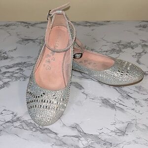 Olive & Edie shimmer dress shoes flats girls size 3